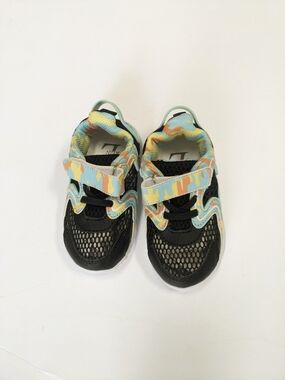 L-Run Toddler Mesh Aqua/Blk Sneakers/Water Athletic Shoe with Paste Accents